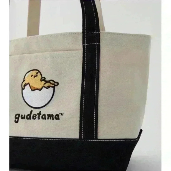NWT BAGGU X Gudetama small heavyweight canvas tote bag - Picture 2 of 7
